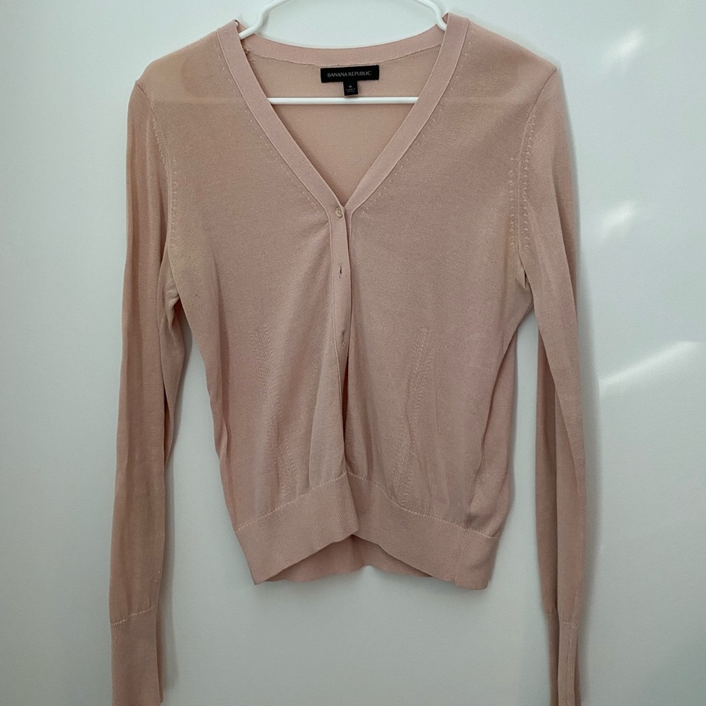 Banana Republic Light Pink Cardigan